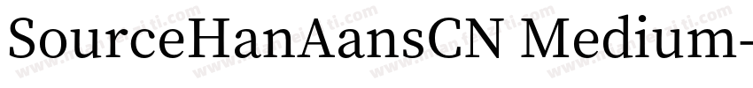SourceHanAansCN Medium字体转换